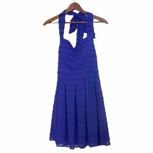 Guess Halter Exposed Zipper Mini Dress